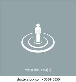 Flat icon of team work