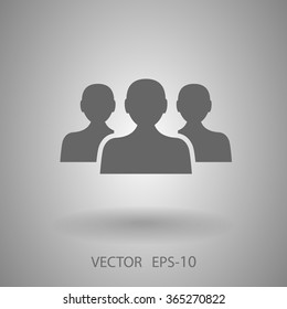 Flat icon of team work