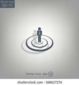 Flat icon of team work