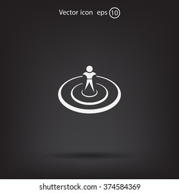 Flat icon of team work