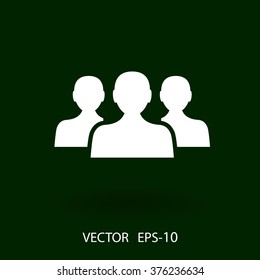 Flat icon of team work