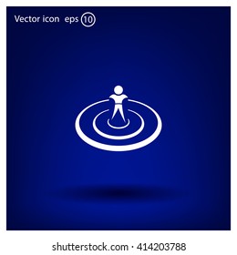 Flat icon of team work