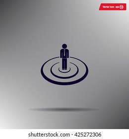 Flat icon of team work