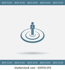 Flat icon of team work