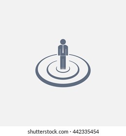 Flat icon of team work