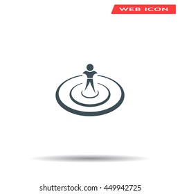 Flat icon of team work