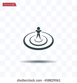 Flat icon of team work