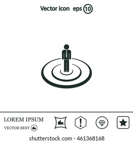 Flat icon of team work