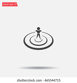 Flat icon of team work