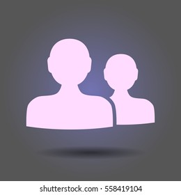 Flat icon of team work