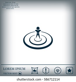 Flat icon of team work