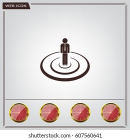Flat icon of team work