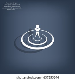 Flat icon of team work