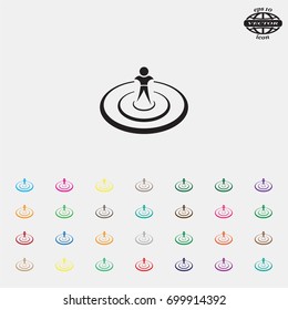 Flat icon of team work