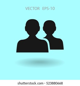 Flat icon of team work. vector illustration