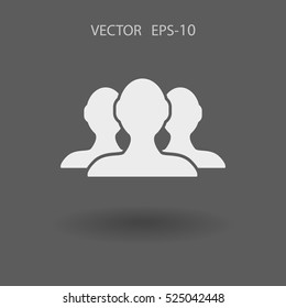 Flat icon of team work. vector illustration