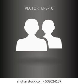 Flat icon of team work. vector illustration