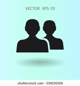 Flat icon of team work. vector illustration