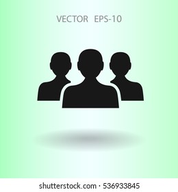 Flat icon of team work. vector illustration