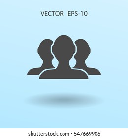 Flat icon of team work. vector illustration
