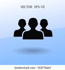 Flat icon of team work. vector illustration