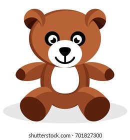 Flat icon teddy bear.