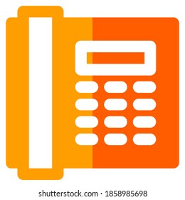Flat icon of telephone, suitable for a part of the office icon set