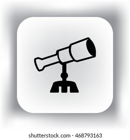 Flat icon. Telescope.