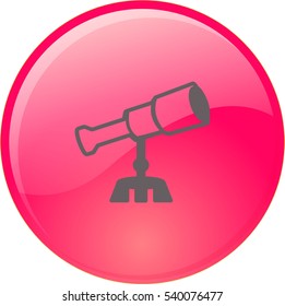Flat icon. Telescope.