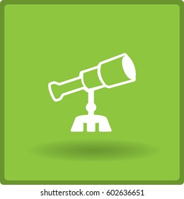 Flat icon. Telescope.