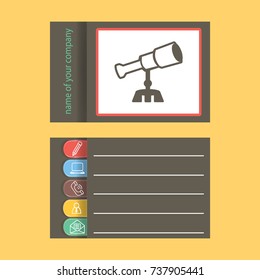 Flat icon. Telescope.