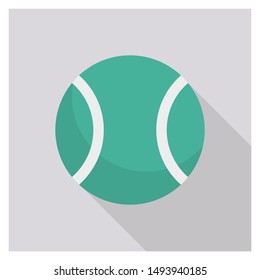 flat icon of a tennis ball 