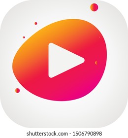 flat icon that symbolizes play