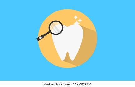 ILUSTRACIÓN de VECTOR dental con tema de icono plano para la salud