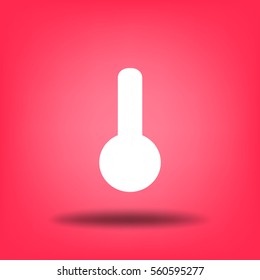 Flat icon. Thermometer.