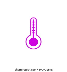 Flat icon. Thermometer.