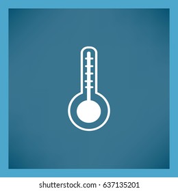Flat icon. Thermometer.