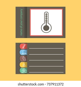 Flat icon. Thermometer.
