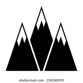Flat icon of the three mountains