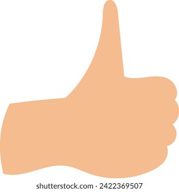 flat icon thumbs up hand gesture