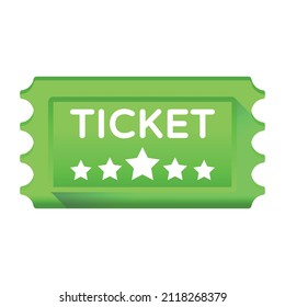 Un icono plano de las entradas es un diseño editable

