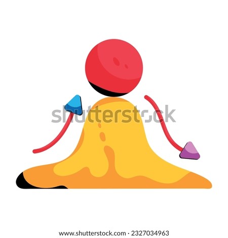 A flat icon of tipping point  