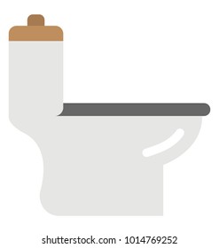 
Flat icon of a toilet 
