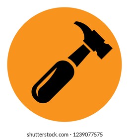 Flat icon tool hammer