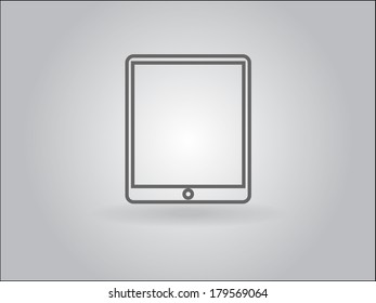 Icono plano del panel táctil