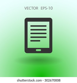 Icono plano del panel táctil