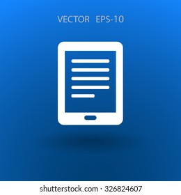 Icono plano del panel táctil