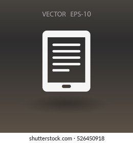 Icono plano de touchpad. ilustración vectorial