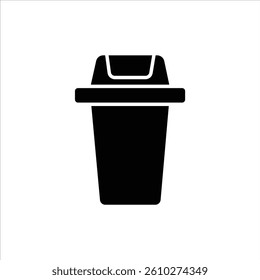 Flat Icon Trash Bin Stylized and Editable Vector Illustration for House Appliances Design Theme.