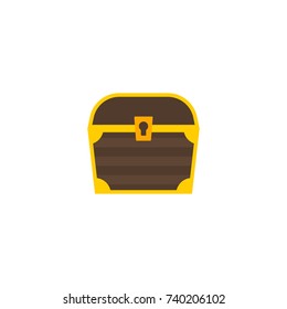 Flat Icon Treasure Element. Vector Illustration Of Flat Icon Chest Isolated On Clean Background. 